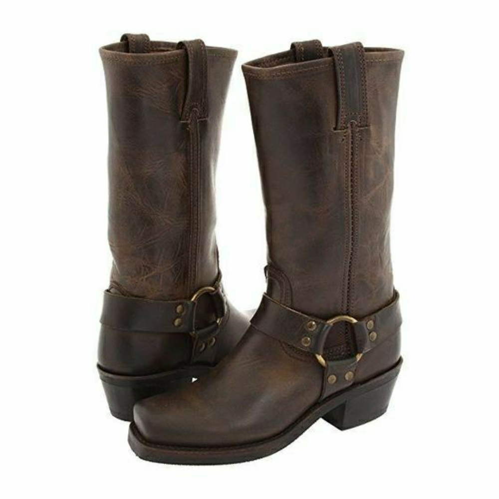 Frye 12R Brown Harness Boots size 8🌹